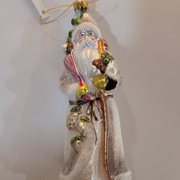 Woodland Santa Blown Glass Christmas Ornament Robert Stanley 2011 - Picture 1 of 5